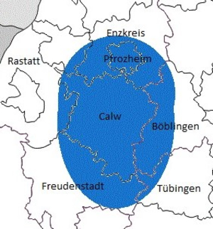 Das Heizöl Liefergebiet erstreckt sich von Pforzheim, nach Bad Wildbad über Nagold bis Böblingen und Tiefenbronn