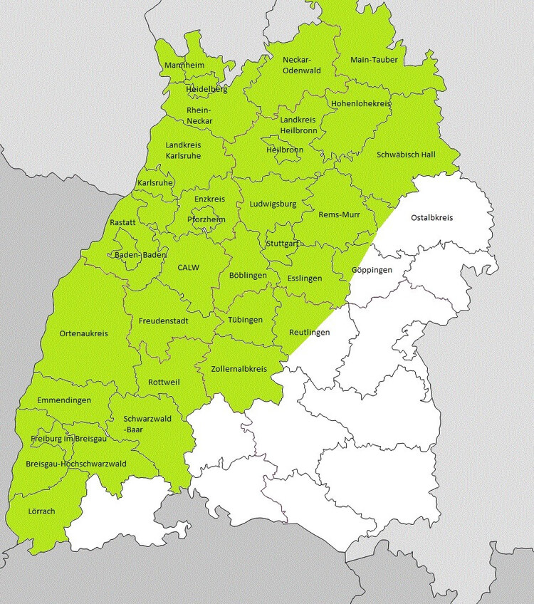 Unser Pellet Liefergebiet erstreckt sich über die Landkreise Pforzheim, Calw, Böblingen und Freudenstadt